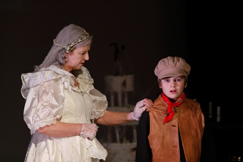 Miss Havisham (Janet Marshall) with Young Pip (Alfie Lewis)