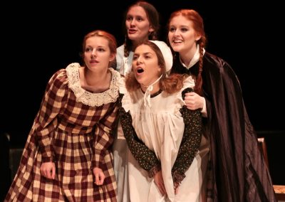 The March sisters: Meg (Jessica Hocking), Beth (Tabitha Davenhill), Amy (Laura Potente) and Jo (Ellie Pickering)
